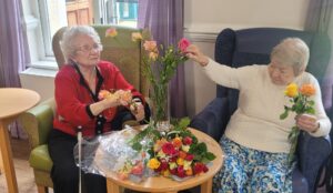 Flower arranging at Aaron House
